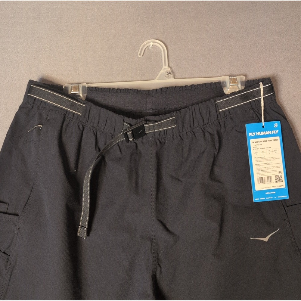 Hoka Woodland Hike Pants Womens Black Large NWT 1156193/BLK - Picture 2 of 6